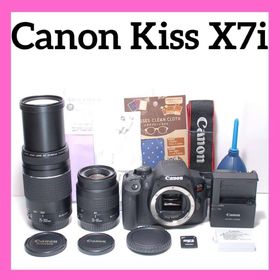キヤノン(Canon)の✨美品✨スマホ転送✨Canon kiss x7i ✨望遠ダブルズームキット(デジタル一眼)