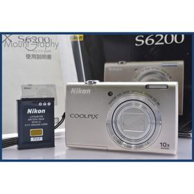 ★極上美品★ ニコン Nikon COOLPIX S6200 10x 元箱、バッテリー、取扱説明書付属 ★完動★同梱無料 #yk5557(コンパクトデジタルカメラ)