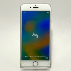 iPhone 8 64GB シルバー 本体 SIMロック解除済 画面割れ au◯