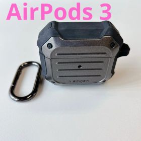 Airpods 第3世代 ケース ワイヤレス充電 対応 カラビナ ブラック
