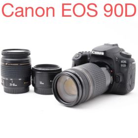 保証付き/Canon EOS 90D標準&望遠&単焦点トリプルレンズセット