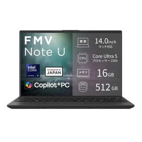 富士通 FUJITSU FMV Note U [ 14型 / Win11 Home / Core Ultra 5 / メモリ16GB / SSD512GB / M365 or Office 選択可能 ] ピクトブラック FMVU59L1BA