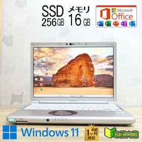 ★美品 高性能10世代4コアi5！M.2 NVMeSSD256GB メモリ16GB★CF-SV9 Core i5-10310U Webカメラ TypeC Win11 MS Office2019 H&B★P93737