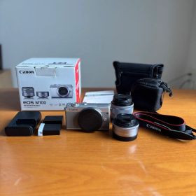 Canon EOS M100 グレー 標準ズーム・単焦点レンズキット