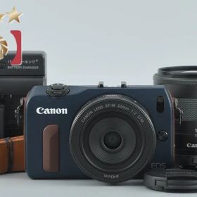 【中古】Canon キヤノン EOS M ダブルレンズキット ベイブルー