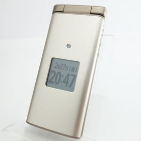 【SIMフリー】かんたんケータイ KYF38 シャンパンゴールド 利用制限〇