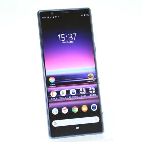 【液晶美品】au SIMフリー Xperia 5 SOV41 ブルー