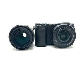 ソニー(SONY)の【全額返金保証】【最速発送】Sony デジタル一眼 α6400 ILCE-6400Y ダブルズームレンズキット ブラック 美品 動作確認済(ミラーレス一眼)