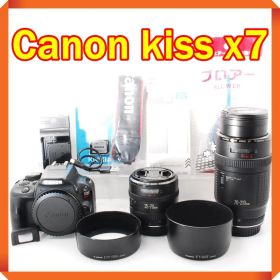 Canon EOS kiss x7 一眼レフカメラ スマホ転送 ダブルレンズ