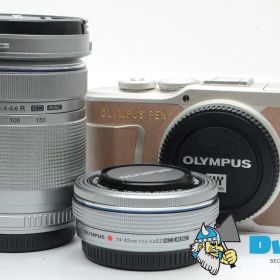 オリンパス OLYMPUS PEN E-PL10 ブラウン EZ ダブルズームキット