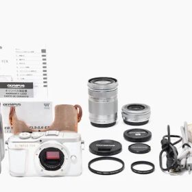 ＜良品＞オリンパス OLYMPUS PEN E-PL10 ダブルズームキット ホワイト