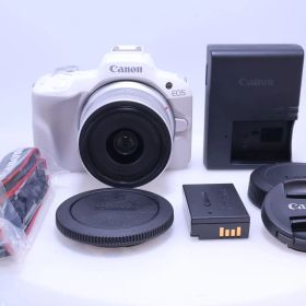 【1,000回以下 ほぼ新品】Canon EOS R50 標準ズームレンズキット(RF-S18-45) ホワイト ミラーレス一眼カメラ