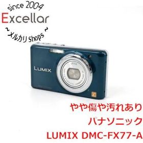 [bn:18] Panasonic LUMIX DMC-FX77-A ブルー/1210万画素 本体のみ 液晶画面いたみ