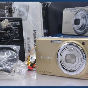 ★極上美品★ パナソニック Panasonic LUMIX DMC-FX77 元箱、バッテリー、充電器、メモリーカード、取扱説明書付属 ★完動★ #am1596