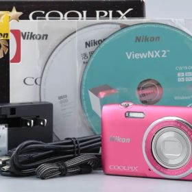 【中古】Nikon ニコン COOLPIX S3500 ストロベリーピンク コンパクトデジタルカメラ 元箱付き