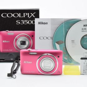 ■ 美品 ■ ニコン COOLPIX S3500 ピンク 《動作確認済・付属品多数・元箱付》 コンパクト デジタル カメラ #A0956