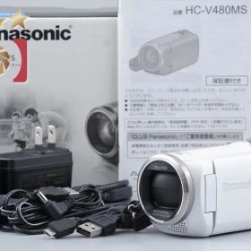 【中古】Panasonic パナソニック HC-V480MS ホワイト デジタルハイビジョンビデオカメラ 元箱付き