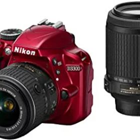 【中古】Nikon デジタル一眼レフカメラ D3300 ダブルズームキット レッド D3300WZRD