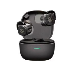 オーディオテクニカ ATH-SQ1TW2 GY ワイヤレスイヤホン Bluetooth マキアート模様 最大20時間再生 マルチポイント対応 小型軽量 アプリ対応 ヒアスルー 低遅延モード 急速充電 Qiワイヤレス充電対応 置き忘れアラート 防水 IPX5 チャコールグレー