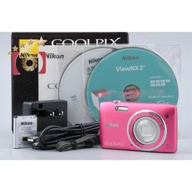 【中古】Nikon ニコン COOLPIX S3500 ストロベリーピンク コンパクトデジタルカメラ 元箱付き
