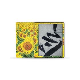 MightySkins Carbon Fiber Skin Compatible with Kindle Scribe (2022) Full Wrap - Sunflower Field | Textured Carbon Fiber Finish | Easy to Ap_並行輸入