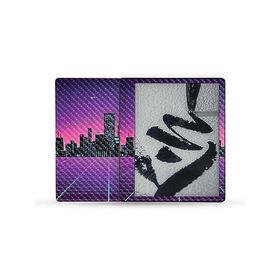 MightySkins Carbon Fiber Skin Compatible with Kindle Scribe (2022) Full Wrap - Synthwave City | Protective Textured Carbon Fiber Finish | _並行輸入