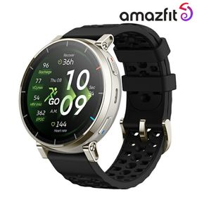 アマズフィット(Amazfit)の【新品】アマズフィット Amazfit 腕時計 ユニセックス SP170082-C248 アクティブ 3 プレミアム Active 3 Premium 充電式クォーツ ブラックxブラック デジタル表示(腕時計)