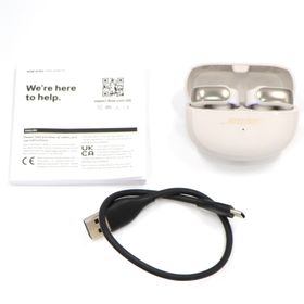 ボーズ(BOSE)の[中古] Bose Ultra Open Earbuds 完全ワイヤレスイヤホン ultra-openearbuds-w ホワイト [良い(B)](ヘッドフォン/イヤフォン)