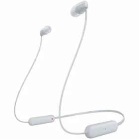 【中古】(非常に良い)ソニー ワイヤレスイヤホン WI-C100:Bluetooth対応/25時間スタミナ/IPX4防滴/DSEE搭載 ホワイト WI-C100 WZ 小