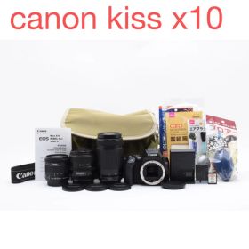 Canon EOS Kiss X10標準&望遠&単焦点トリプルレンズセット
