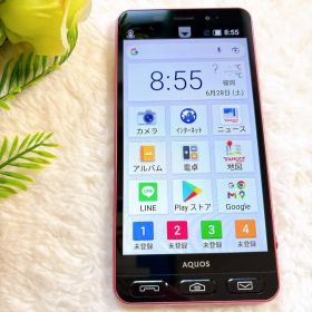 動作確認初期化済AQUOSシンプルスマホ3 509SHピンクAndroidスマホ
