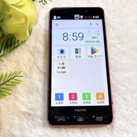 動作確認初期化済AQUOSシンプルスマホ3 509SHピンクAndroid②