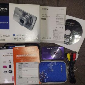 SONY Cyber-shot DSC-W570 デジカメ パープル紫 箱付美品
