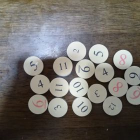 カタンの開拓者用数字チップセット(シール張りVer.)