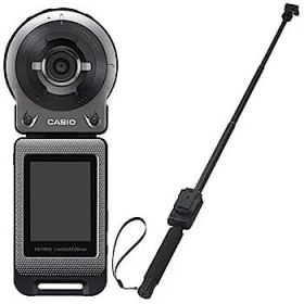 【中古】（非常に良い）CASIO EXILIM 限定モデル EX-FR10GYSET マルチアングルスティックセット 14.1M画素 カメラ部/コントロール部分離 フリースタイルカメラ 限定カラ