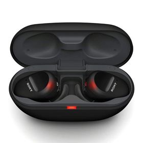 ソニー ワイヤレスノイズキャンセリングステレオヘッドセット (ブラック) [WF-SP800N(B)] ヘッドフォン