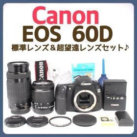 自撮りOK✨Canon EOS 60D✨Wレンズ✨デジタル一眼レフ✨エモ写真