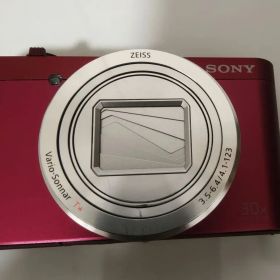 動作品SONYデジカメ DSC-WX500（レッド） レザーケース付き！