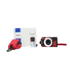 【返品保証】 【元箱付き】オリンパス Olympus Tough TG-5 レッド 4x バッテリー付き コンパクトデジタルカメラ e6712