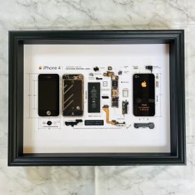 iPhone 4 Black 標本アート ボックスフレーム仕様