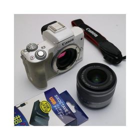 良品中古 EOS Kiss M EF-M15-45 IS STM レンズキット ホワイト 即日発送 ミラーレス一眼 Canon あすつく 土日祝発送OK