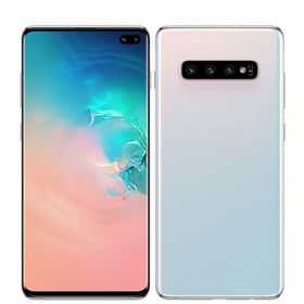 【中古】 SCV42 Galaxy S10+ プリズムホワイト scv42w7mtm