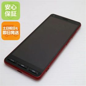 【中古】美品 A001KC Y!mobile かんたんスマホ2 レッド スマホ 白ロム 中古 土日祝発送OK