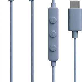 【新品】1週間以内発送 オーディオテクニカ マイク付きイヤホン ATH-CKS330C / USB Type-C/重低音 有線 1.2m /カナル型 ブルー ATH-CKS330C BL