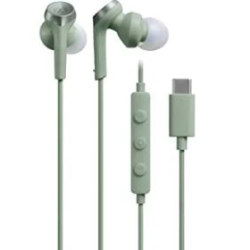 オーディオテクニカ ATH-CKS330C GRイヤホン 有線 1.2m マイク付き USB Type-C 重低音 カナル型 PC Window