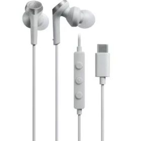 オーディオテクニカ ATH-CKS330C WH イヤホン 有線 1.2m マイク付き USB Type-C 重低音 カナル型 PC Windows Mac Android ホワイト