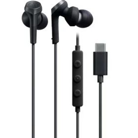 オーディオテクニカ ATH-CKS330C BK イヤホン 有線 1.2m マイク付き USB Type-C 重低音 カナル型 PC Windows Mac Android ブラック