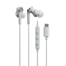 オーディオテクニカATH-CKS330CWHイヤホン有線1.2mマイク付きUSBType-C重低音カナル型PCWindowsMacAndroidホワイト