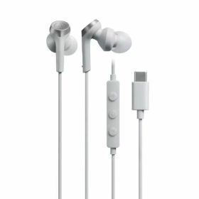 オーディオテクニカATH-CKS330CWHイヤホン有線1.2mマイク付きUSBType-C重低音カナル型PCWindowsMacAndroidホワイト