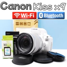 キヤノン(Canon)の【新品級】Canon Kiss x9 ホワイト WiFi 動作確認済 女性人気(デジタル一眼)